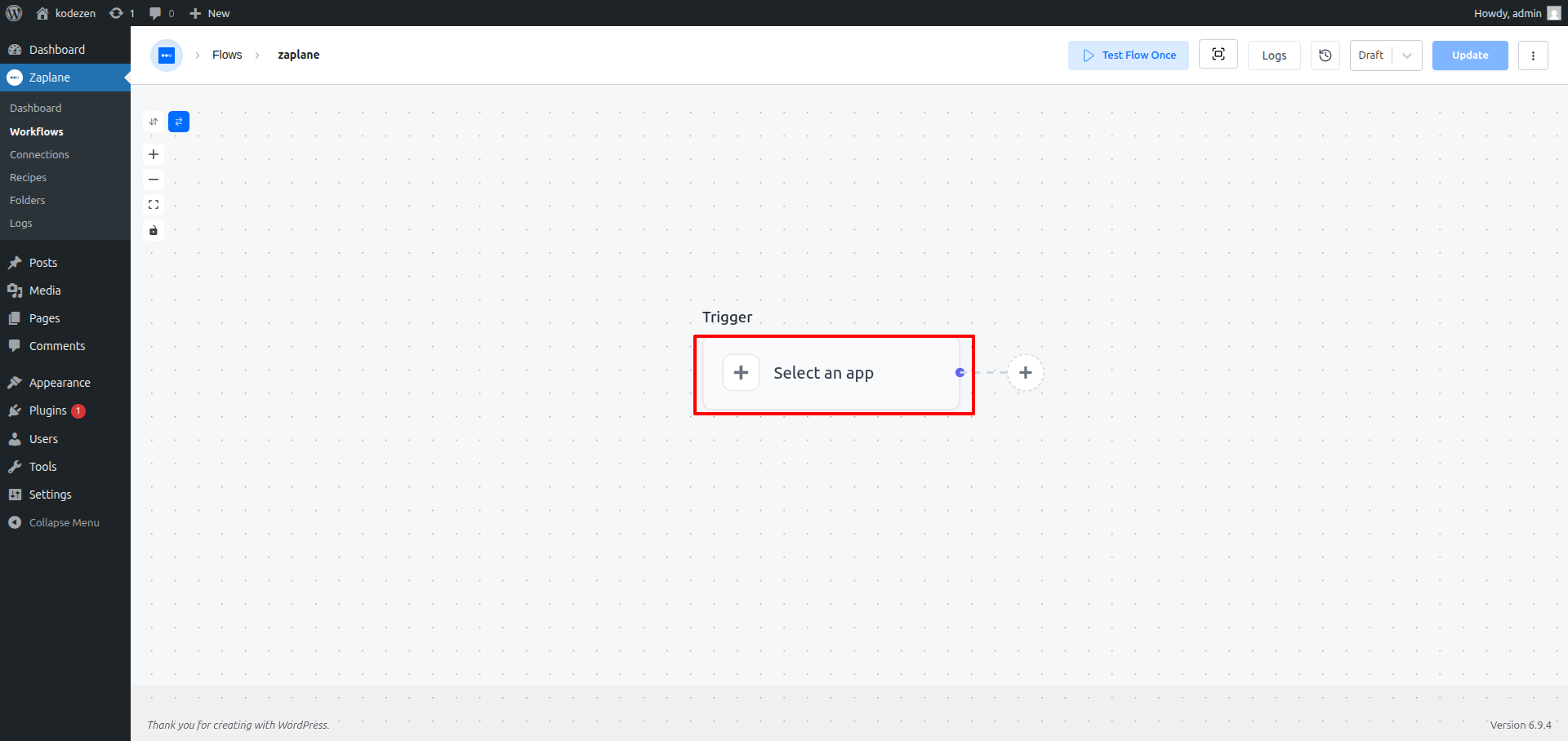 Workflow editor Workflow editor