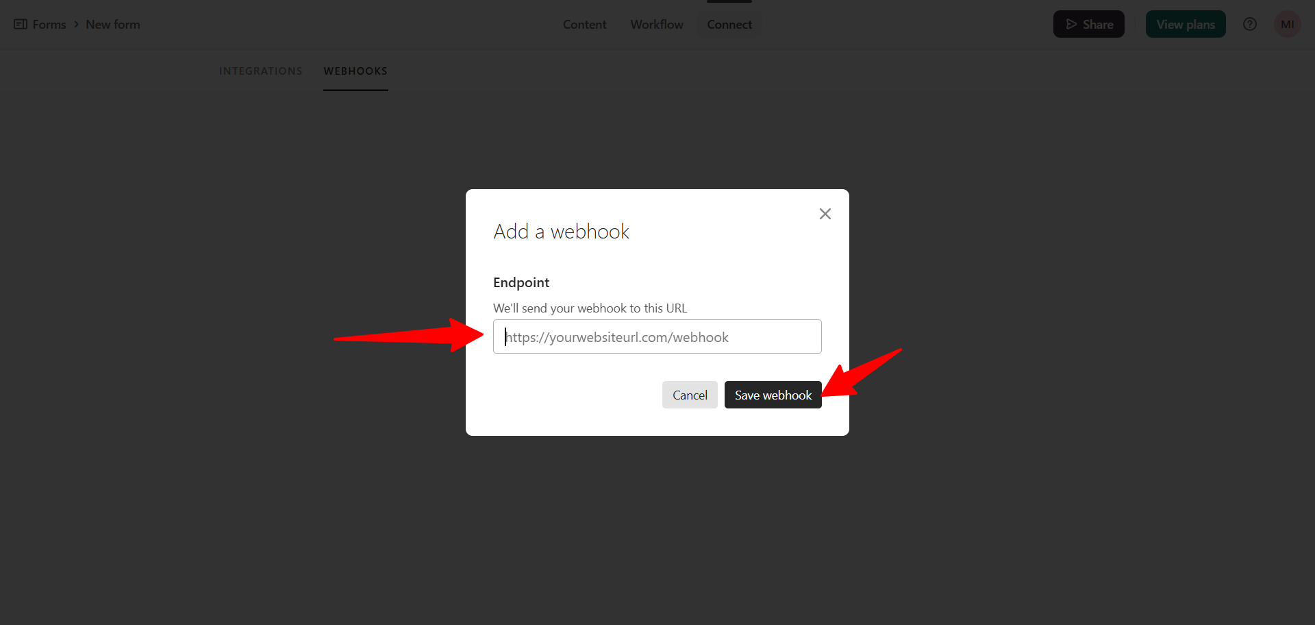 Add Webhook URL Add Webhook URL