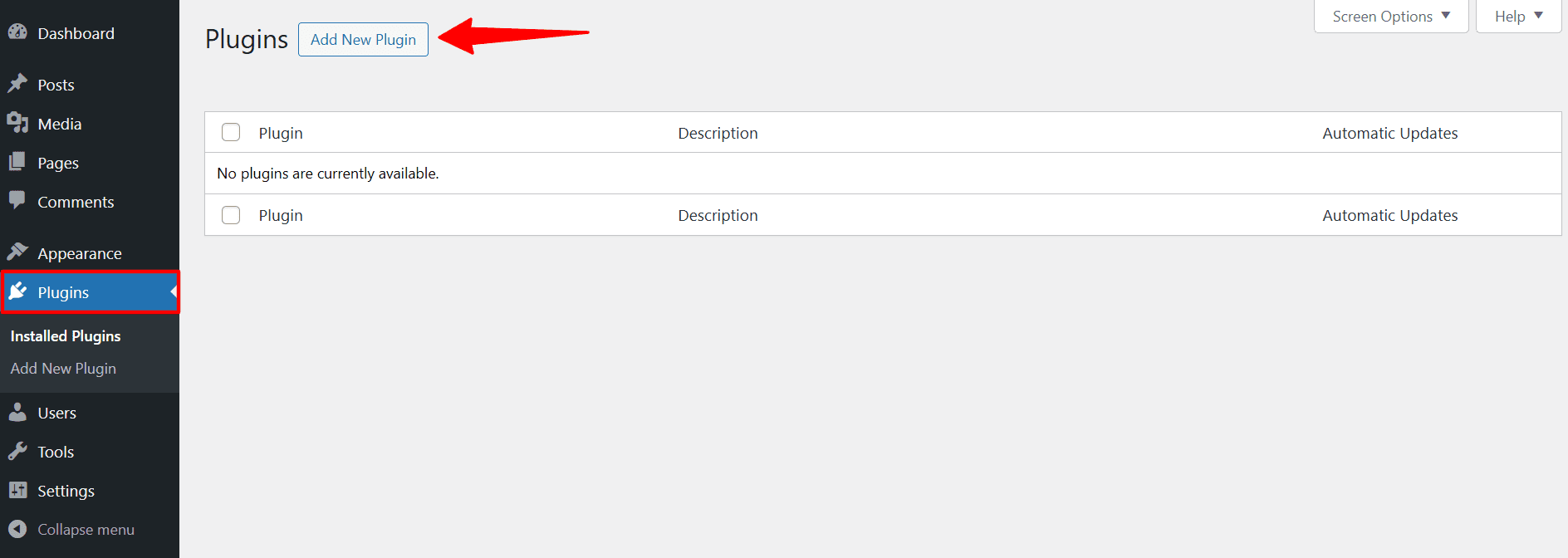 Click Add New Plugin Click Add New Plugin
