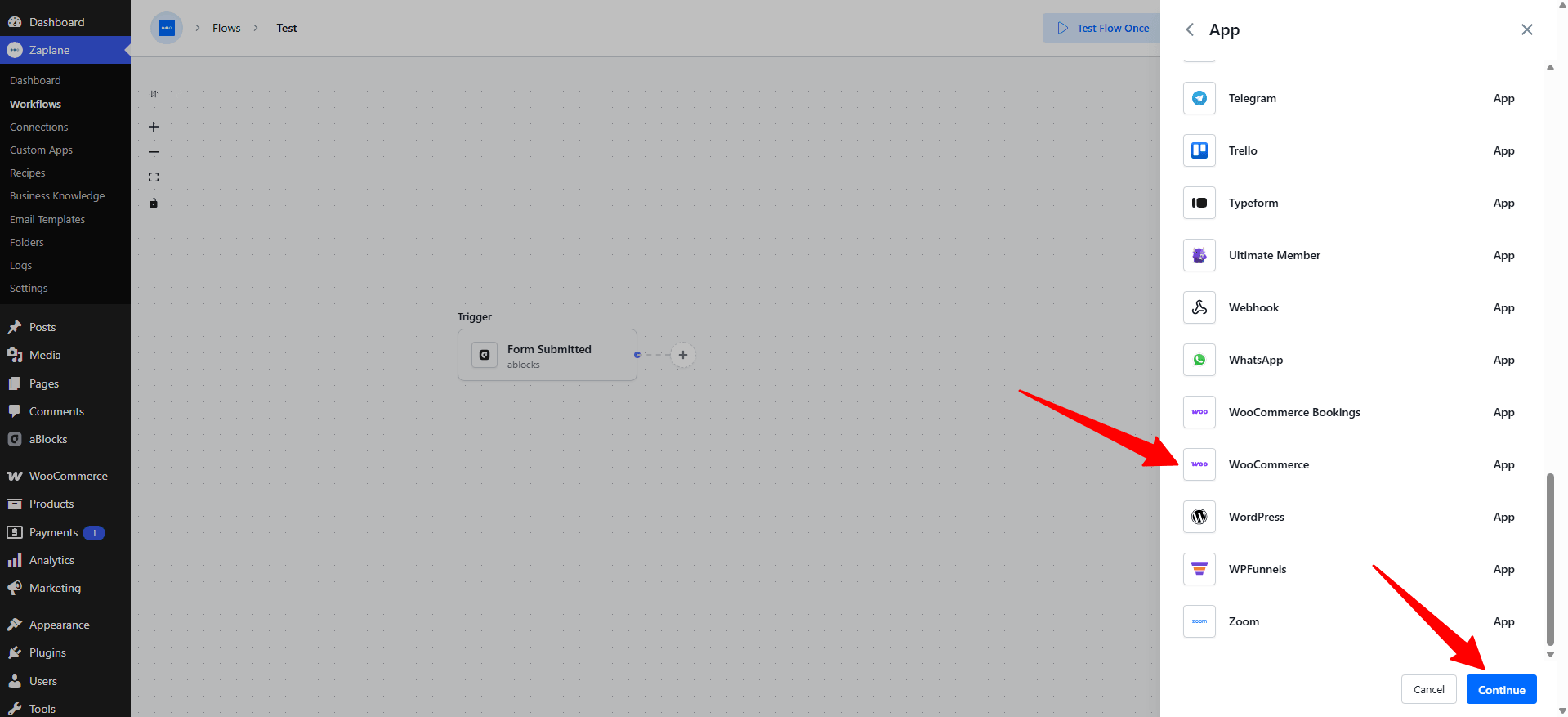 select WooCommerce select WooCommerce