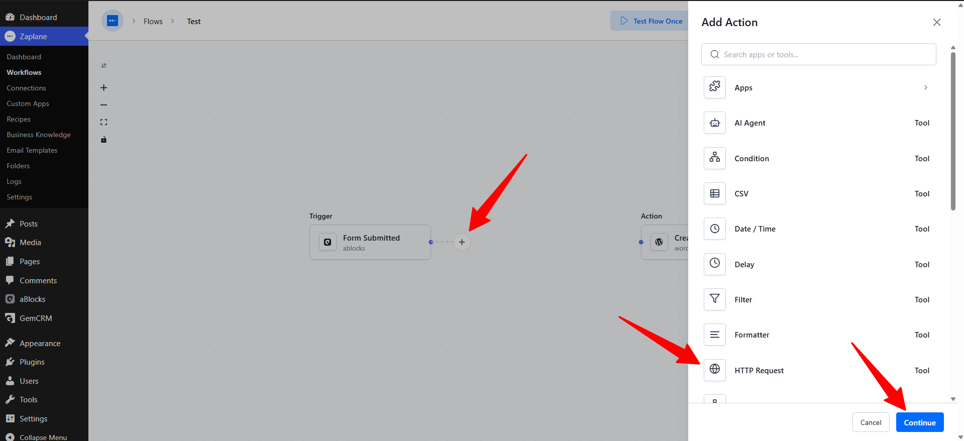 Add the HTTP Request Tool Add the HTTP Request Tool