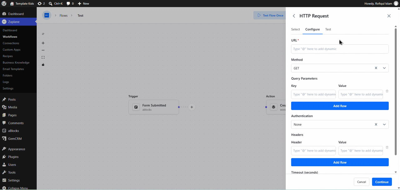 Configure the Request Configure the Request