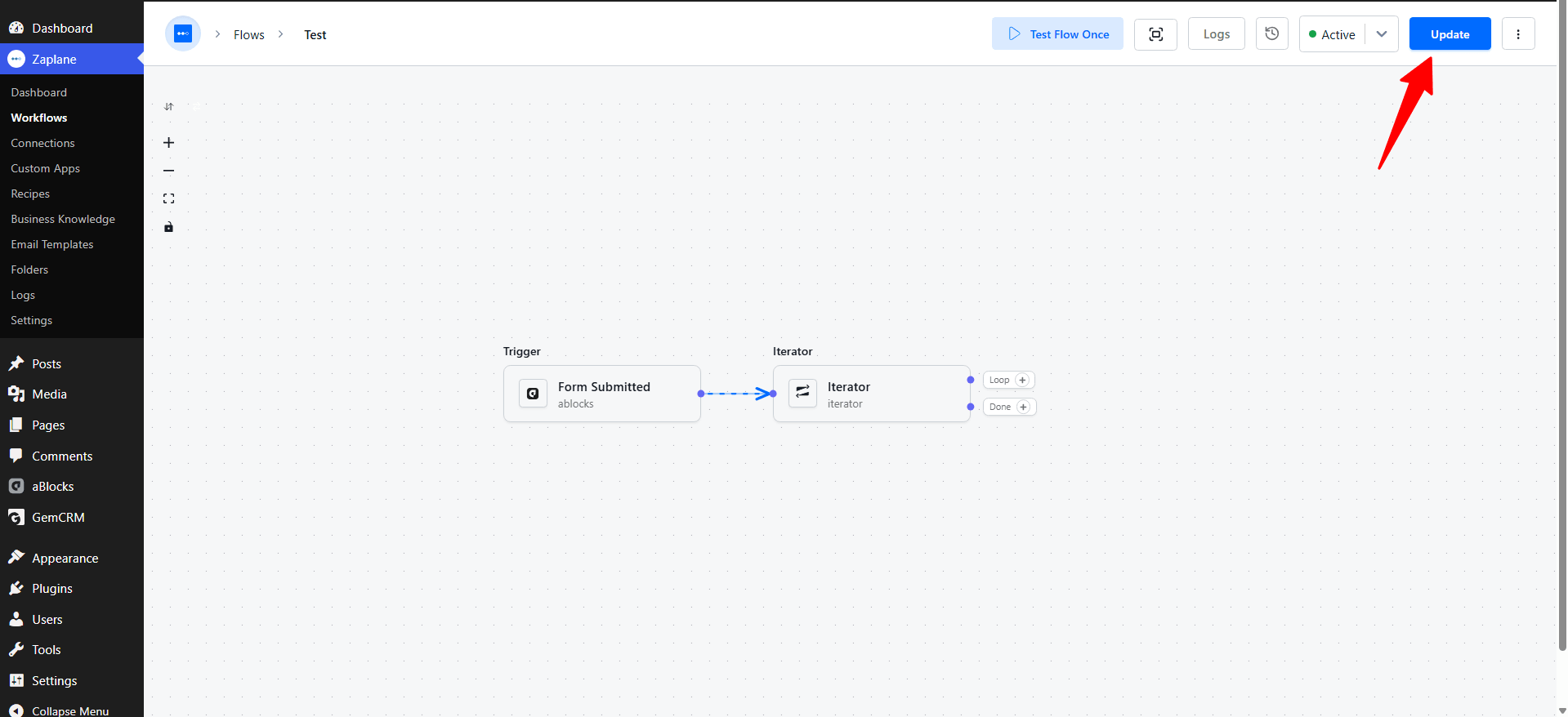 Update and activate the workflow Update and activate the workflow