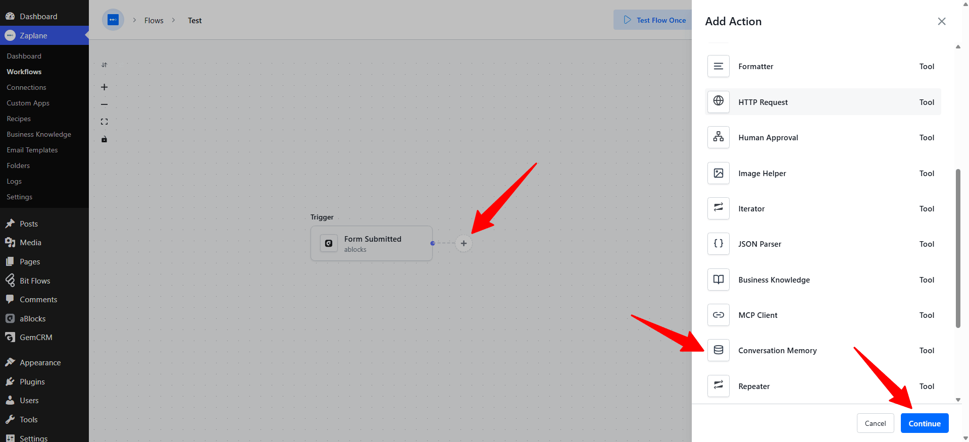 Add the Conversation Memory Tool Add the Conversation Memory Tool