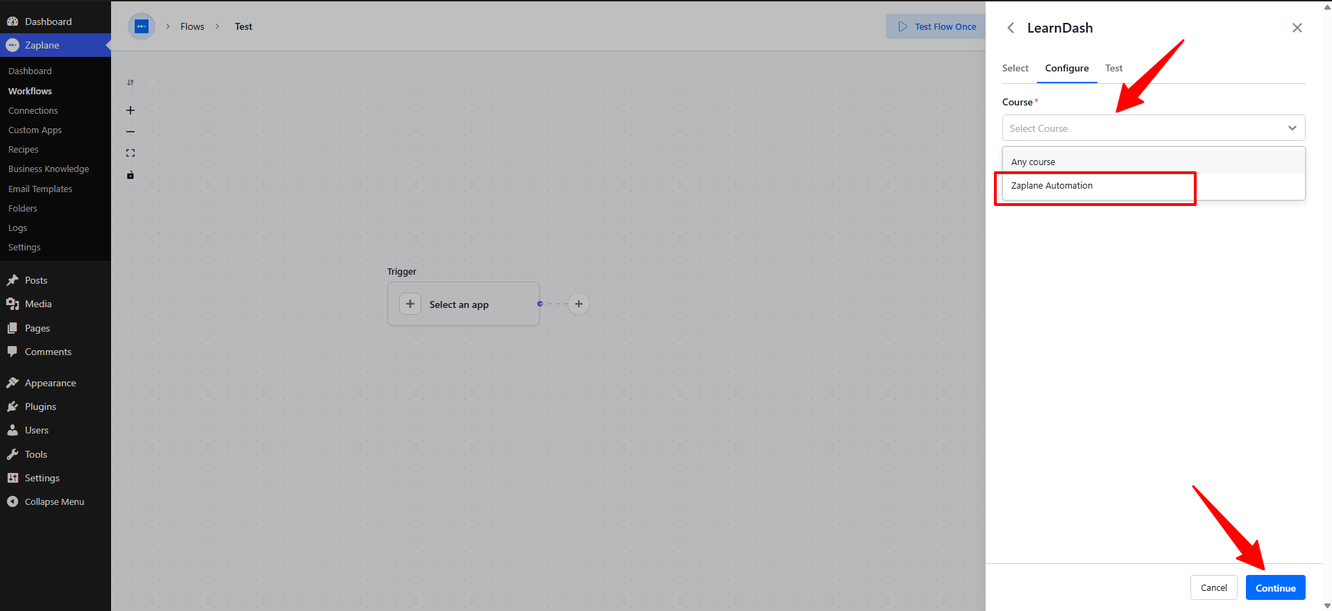 Configure the Course