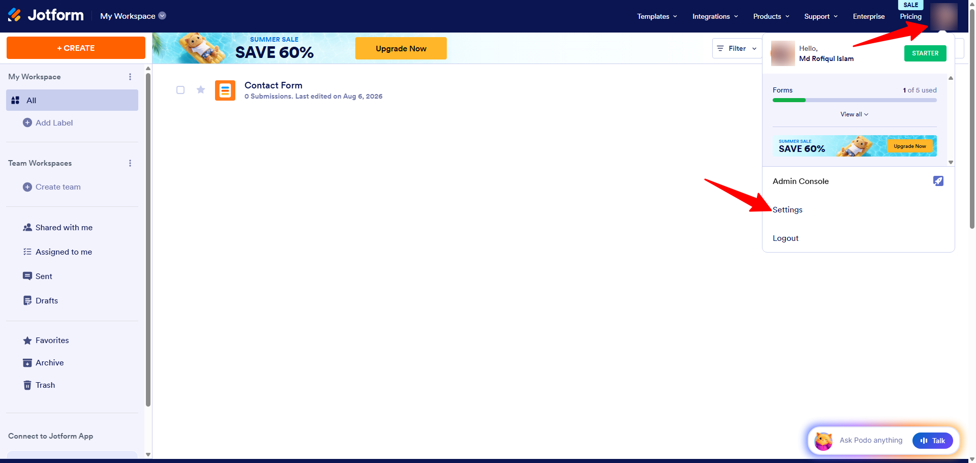 Get Your Jotform API Key Get Your Jotform API Key