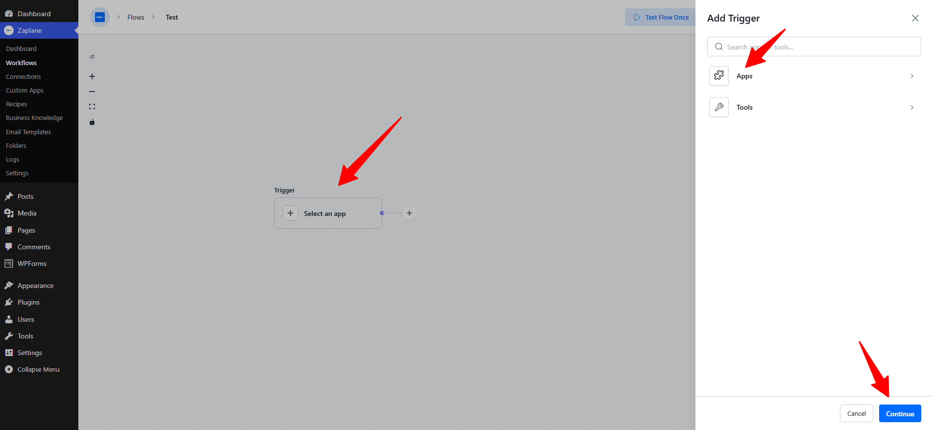 Add a Jotform Trigge Add a Jotform Trigge