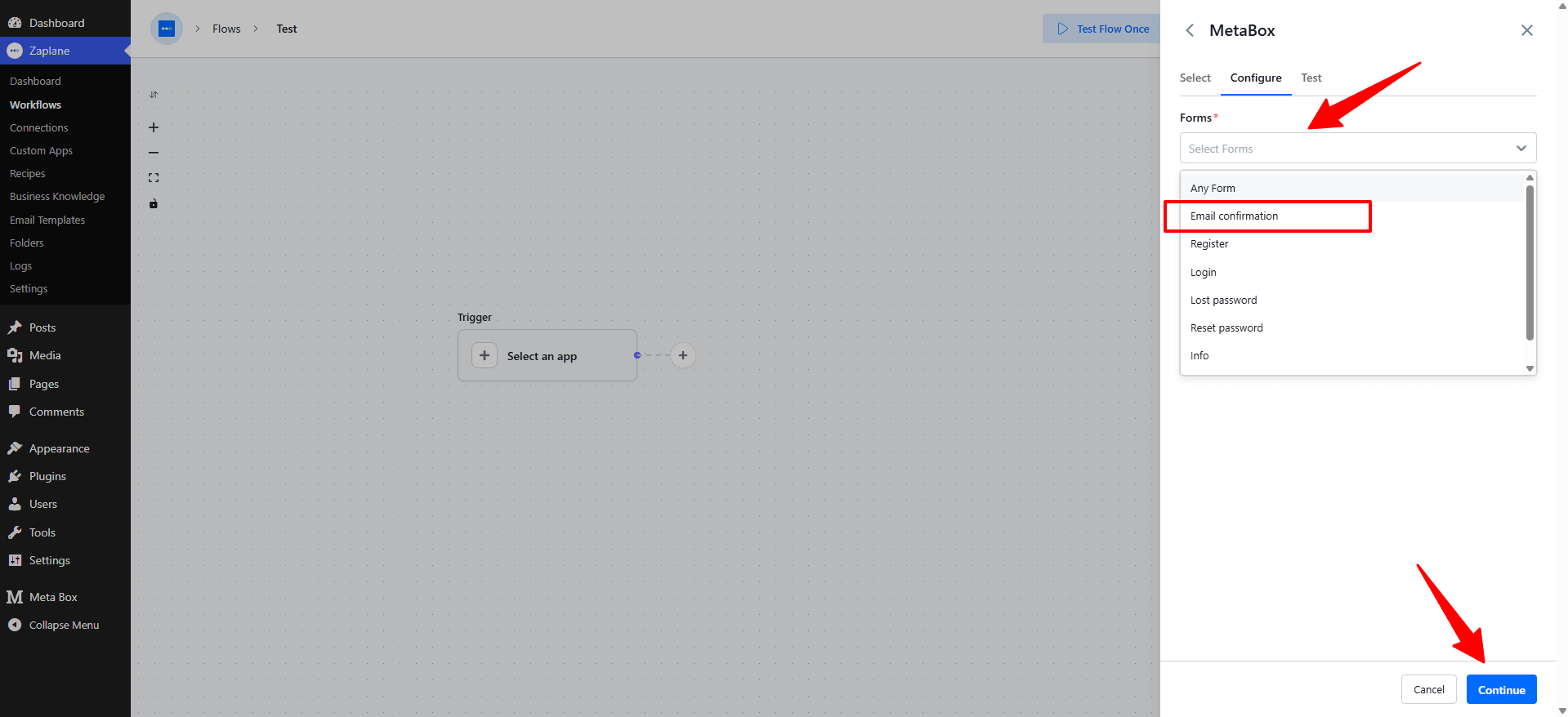 Configure the Trigger Configure the Trigger