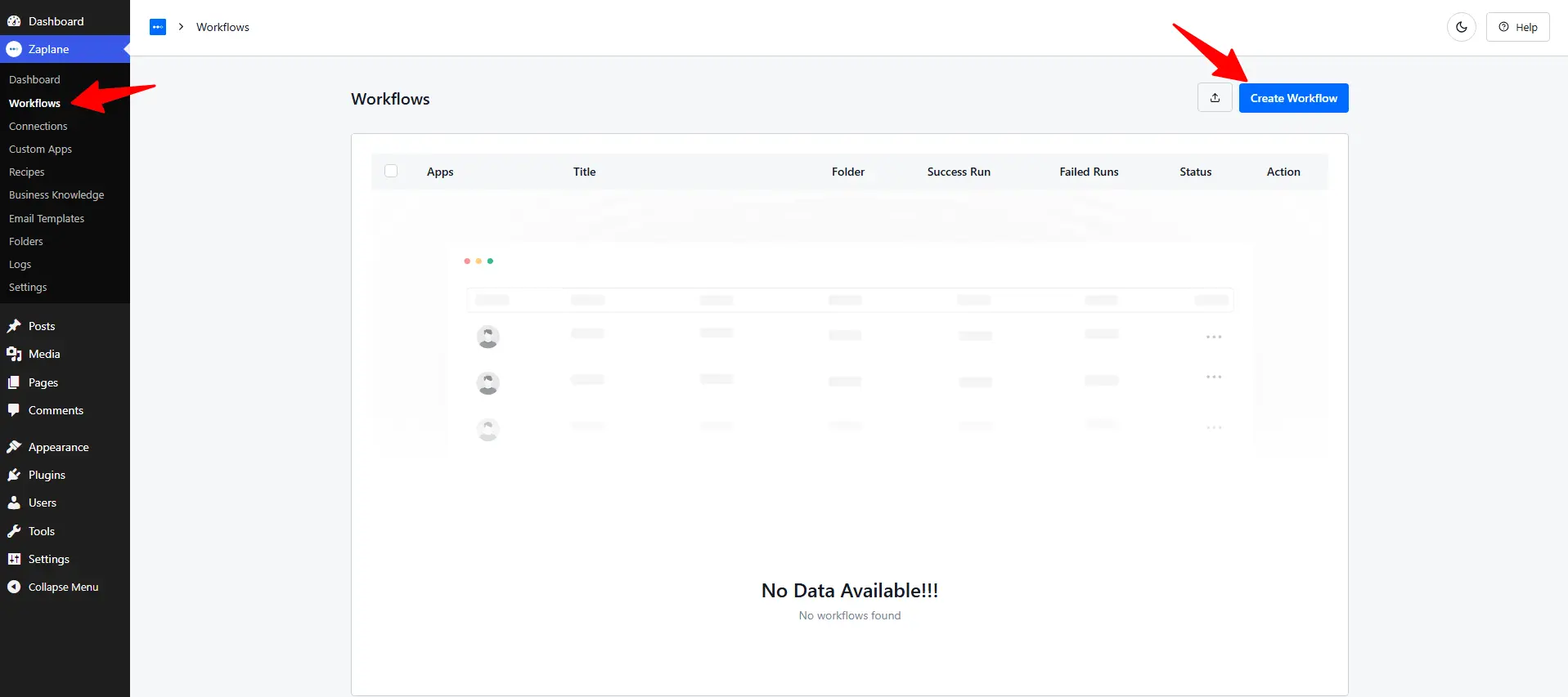 Create a Workflow Create a Workflow