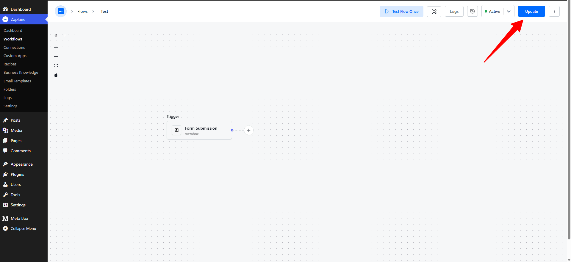 Active and click Update to publish it. Active and click Update to publish it.Â