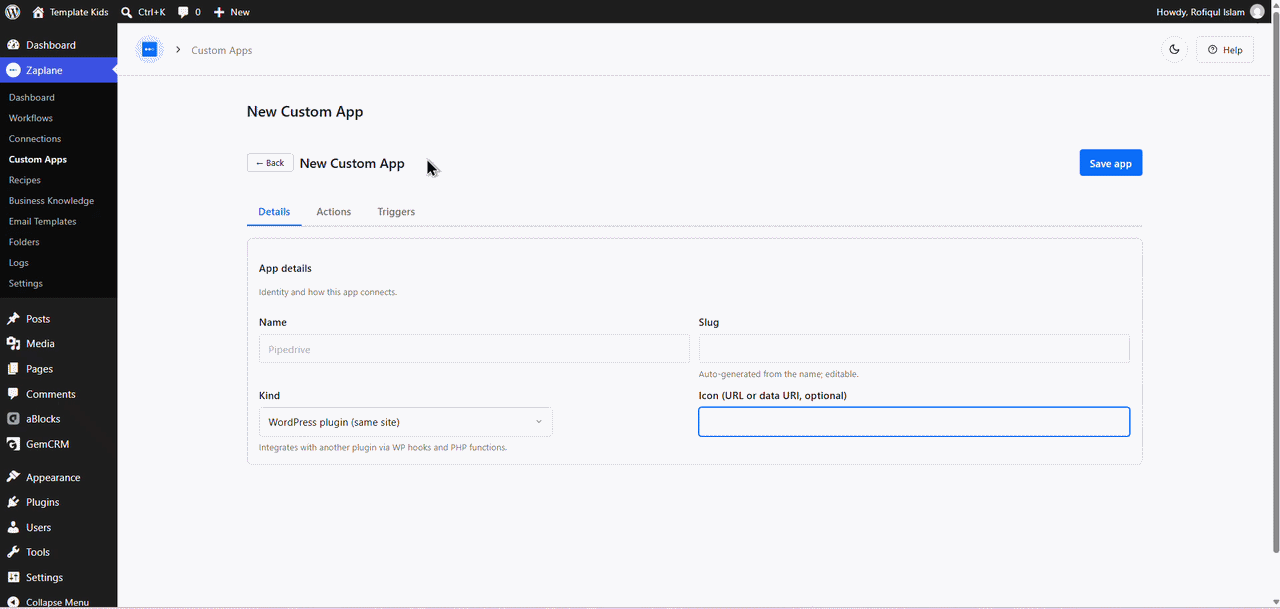 Zaplane workflow 