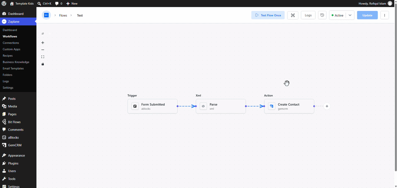 Zaplane workflow Zaplane workflow