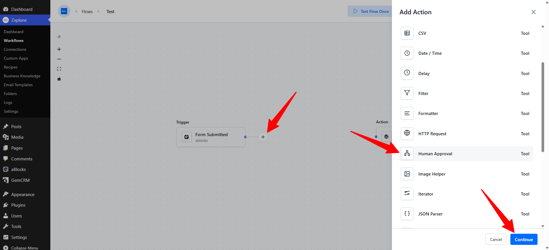 Human Approval tool Human Approval tool