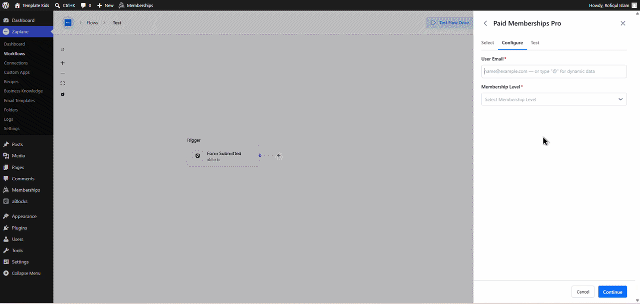 Membership Level to add them to. Membership Level to add them to.