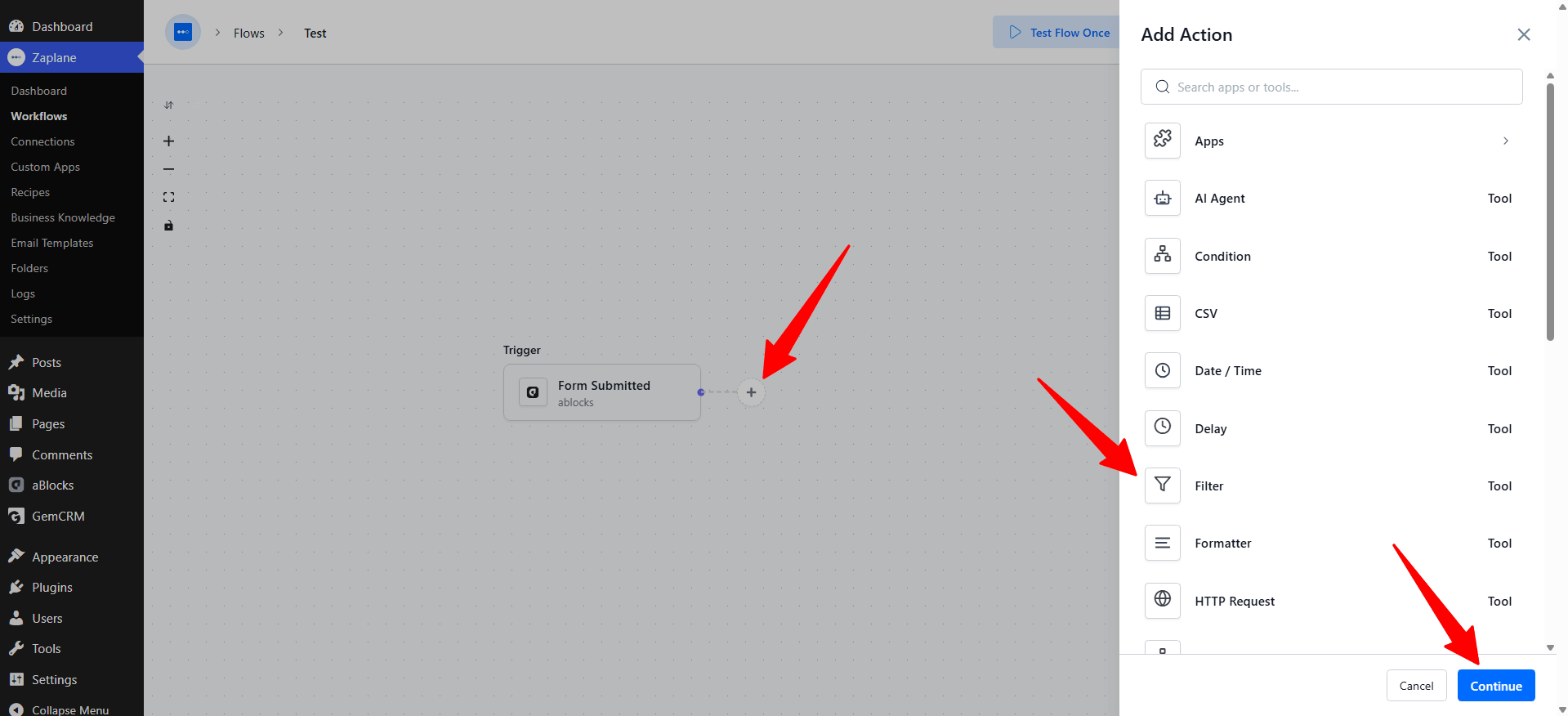 Add the Filter Tool Add the Filter Tool