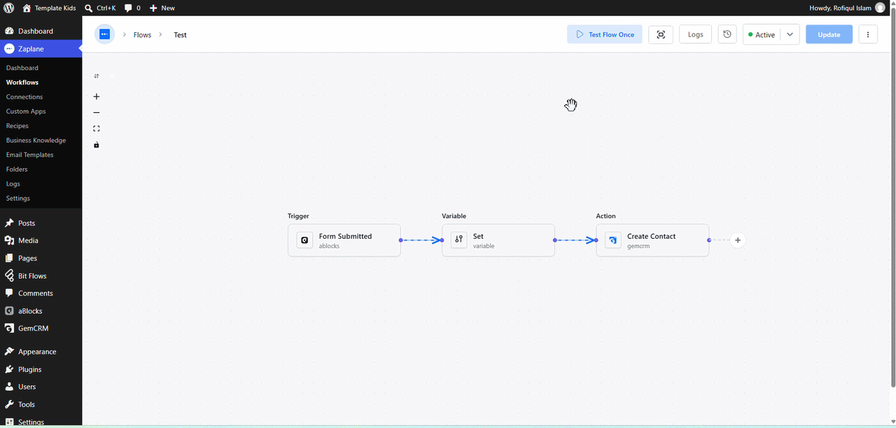 Zaplane workflow Zaplane workflow