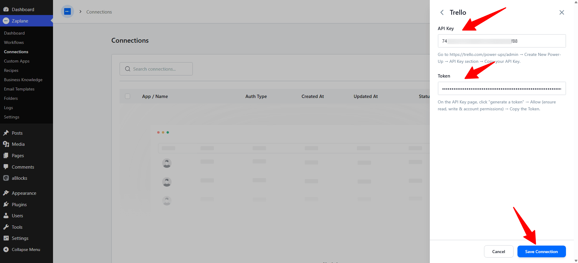 API Key and Token save API Key and Token save
