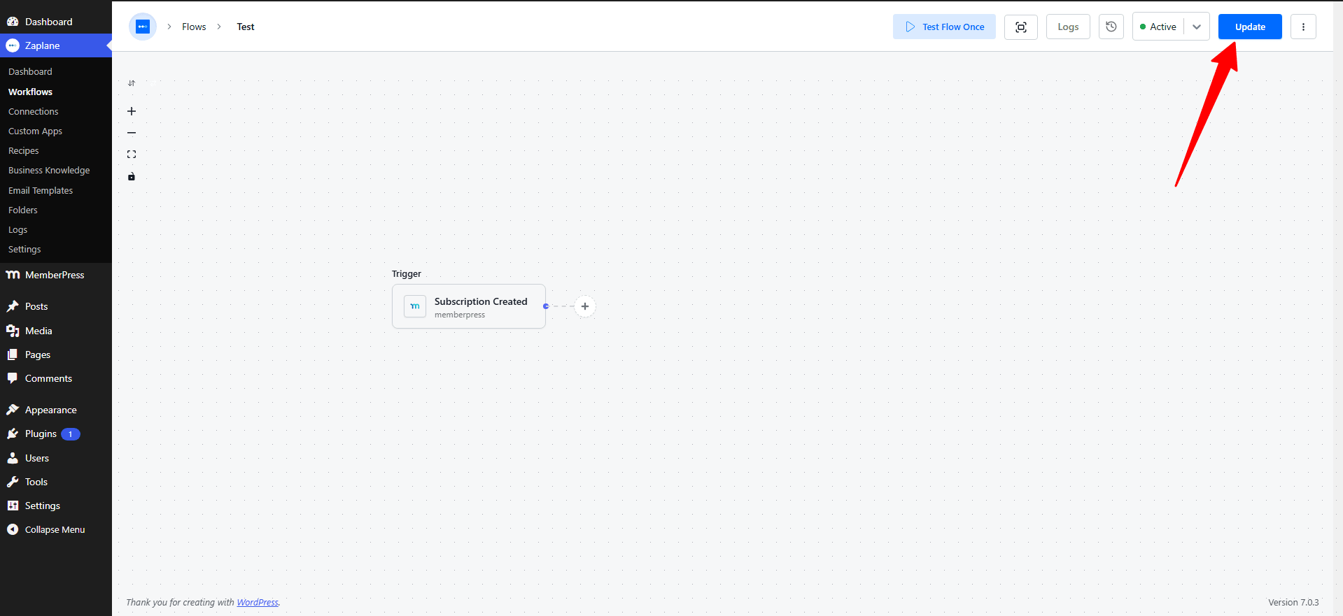Active and click Update to publish it. Active and click Update to publish it.Â