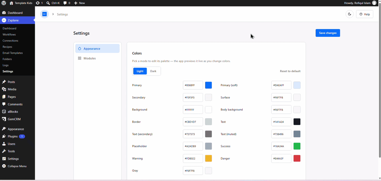 Customize the Appearance Customize the Appearance