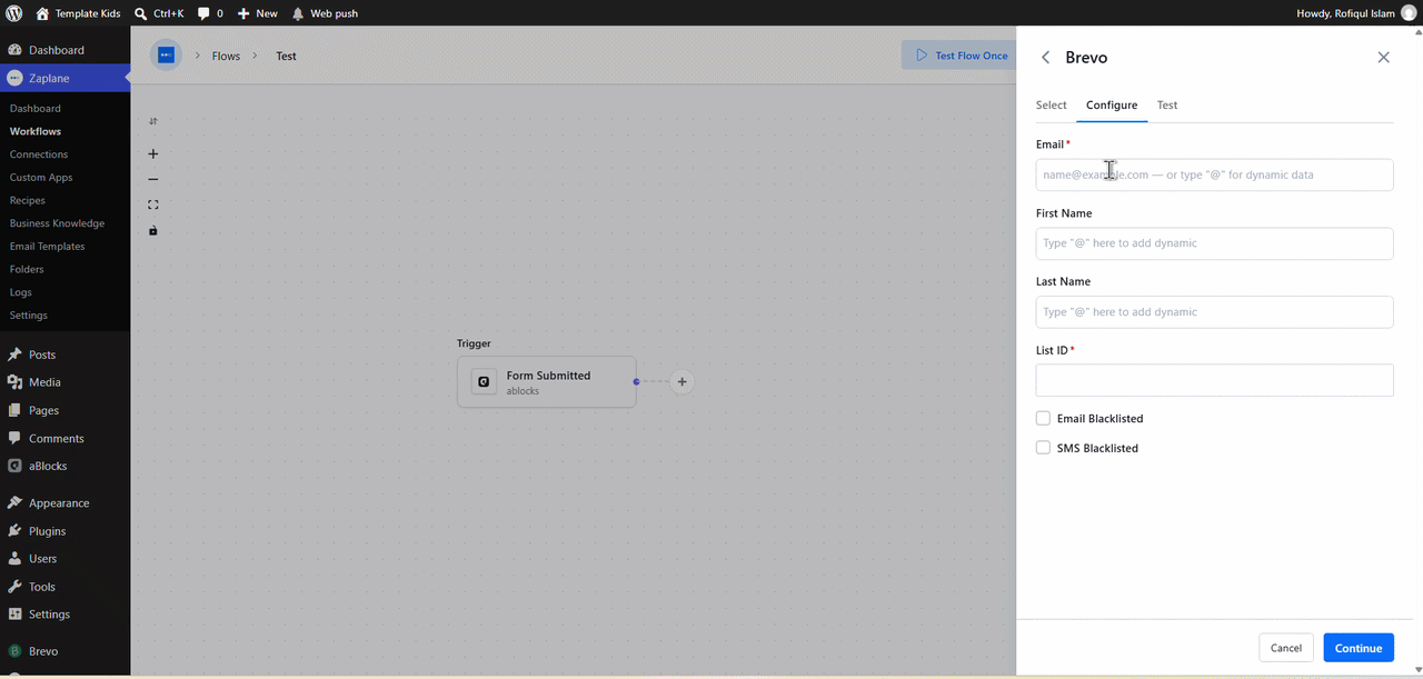 Configure the Contact Configure the Contact