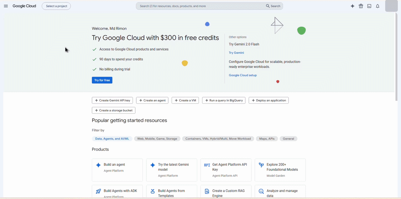 Open Google Cloud Console Open Google Cloud Console