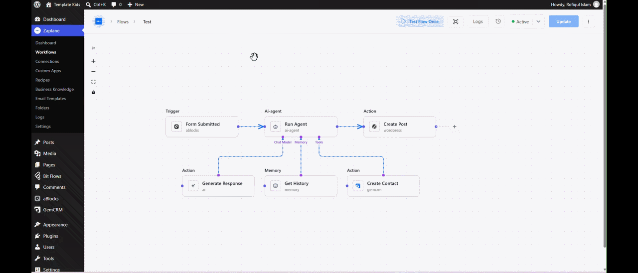 Zaplane workflow Zaplane workflow